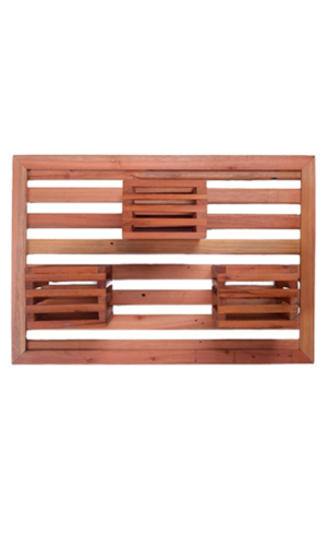 Moldura retangular horizontal com vaso quadrado