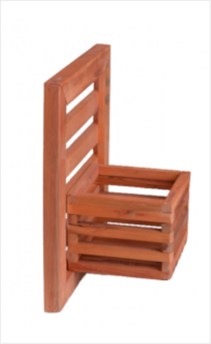 Jardim Vertical Retangular com vaso quadrado